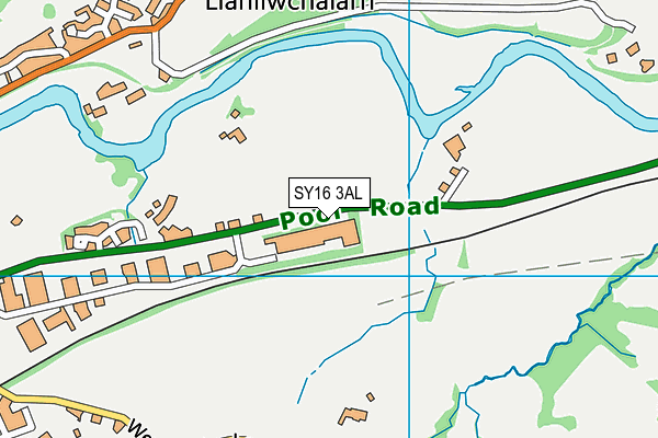 SY16 3AL map - OS VectorMap District (Ordnance Survey)