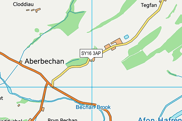 SY16 3AP map - OS VectorMap District (Ordnance Survey)