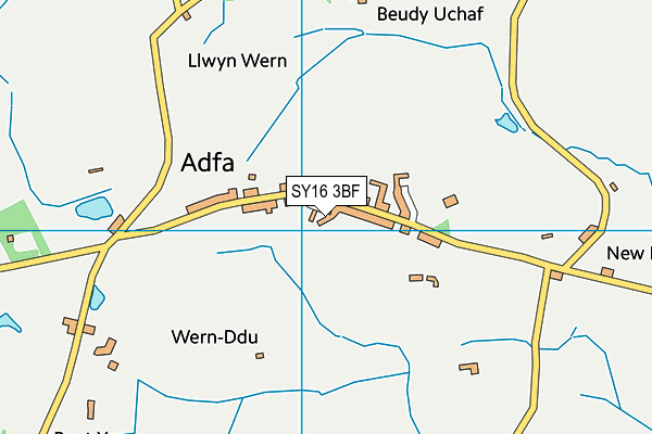 SY16 3BF map - OS VectorMap District (Ordnance Survey)