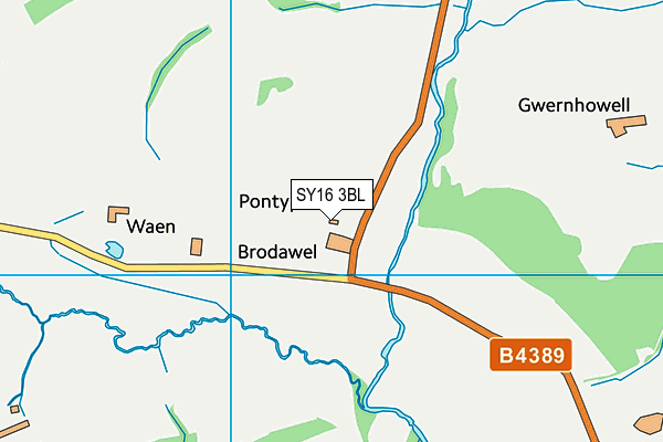 SY16 3BL map - OS VectorMap District (Ordnance Survey)