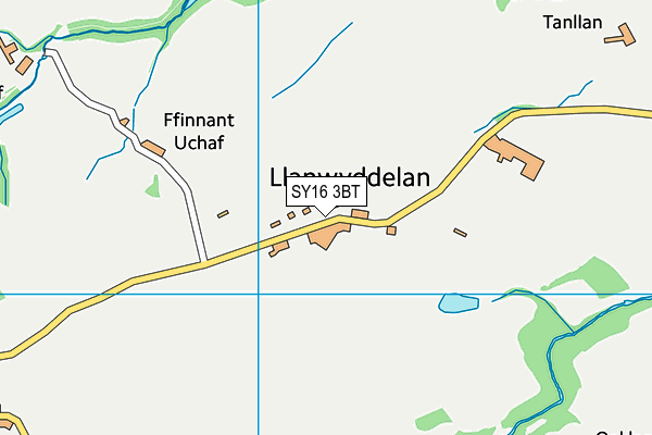 SY16 3BT map - OS VectorMap District (Ordnance Survey)