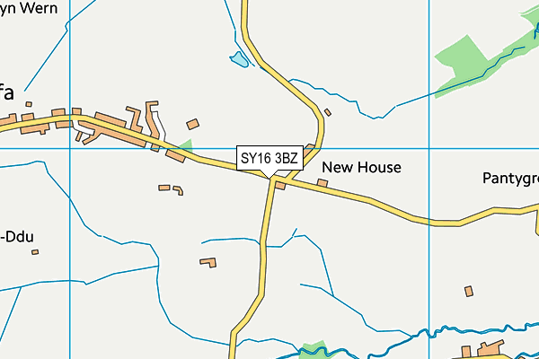 SY16 3BZ map - OS VectorMap District (Ordnance Survey)