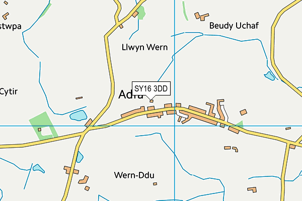 SY16 3DD map - OS VectorMap District (Ordnance Survey)