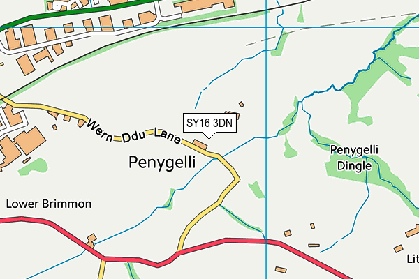 SY16 3DN map - OS VectorMap District (Ordnance Survey)