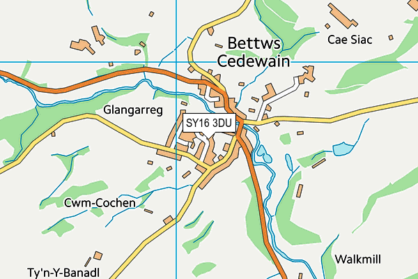 SY16 3DU map - OS VectorMap District (Ordnance Survey)