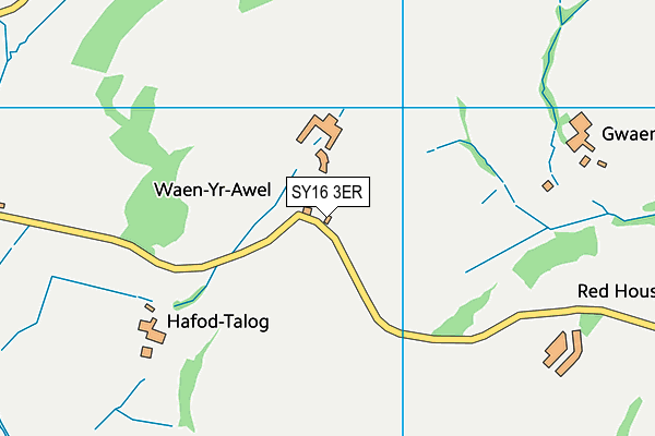 SY16 3ER map - OS VectorMap District (Ordnance Survey)