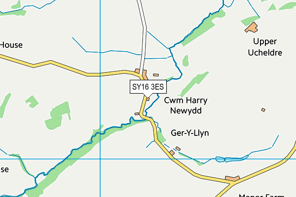 SY16 3ES map - OS VectorMap District (Ordnance Survey)