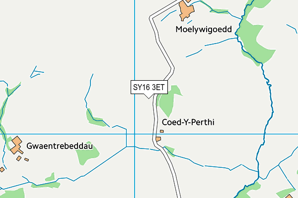 SY16 3ET map - OS VectorMap District (Ordnance Survey)