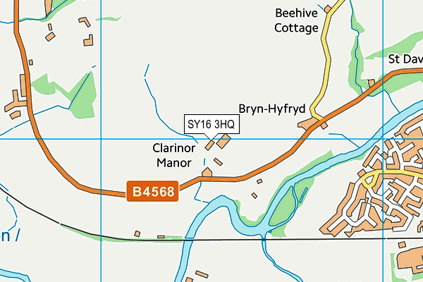 SY16 3HQ map - OS VectorMap District (Ordnance Survey)