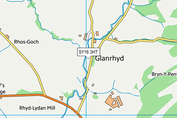 SY16 3HT map - OS VectorMap District (Ordnance Survey)