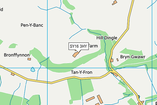 SY16 3HY map - OS VectorMap District (Ordnance Survey)