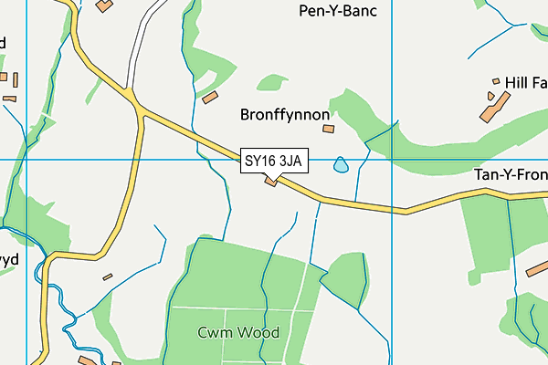 SY16 3JA map - OS VectorMap District (Ordnance Survey)