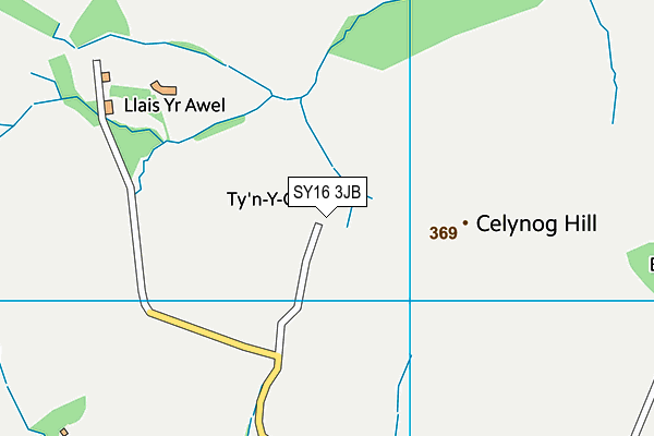 SY16 3JB map - OS VectorMap District (Ordnance Survey)