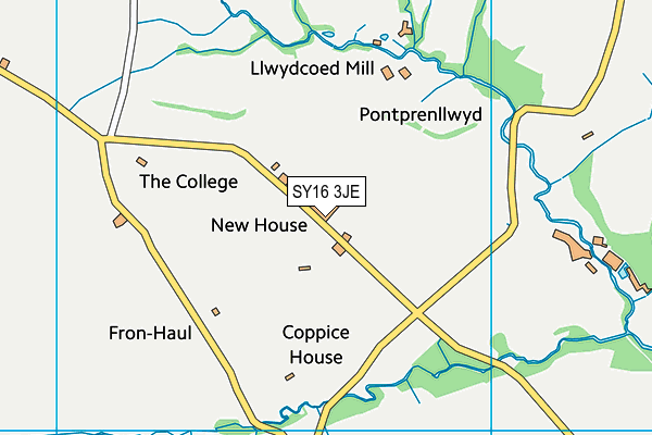 SY16 3JE map - OS VectorMap District (Ordnance Survey)