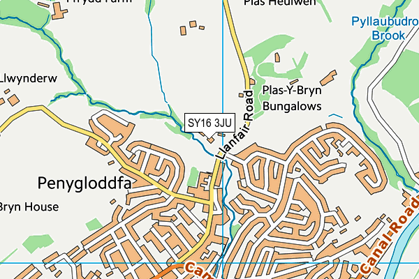 SY16 3JU map - OS VectorMap District (Ordnance Survey)