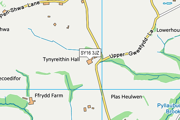 SY16 3JZ map - OS VectorMap District (Ordnance Survey)