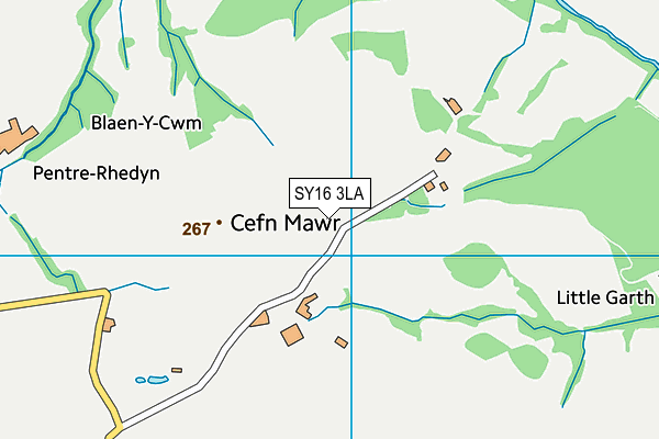 SY16 3LA map - OS VectorMap District (Ordnance Survey)