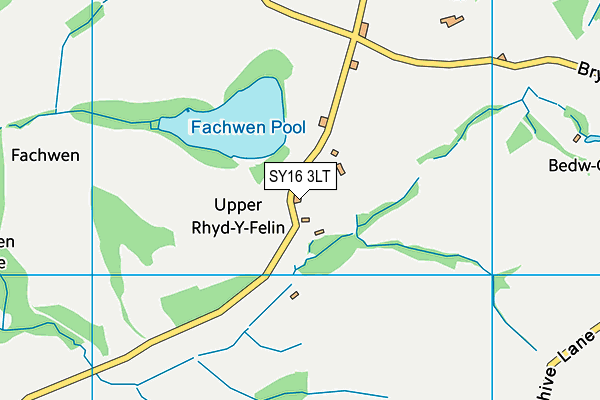 SY16 3LT map - OS VectorMap District (Ordnance Survey)