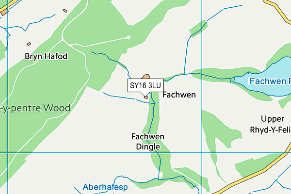 SY16 3LU map - OS VectorMap District (Ordnance Survey)