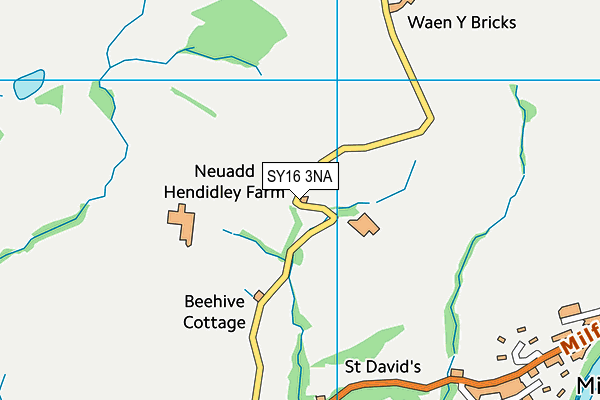 SY16 3NA map - OS VectorMap District (Ordnance Survey)