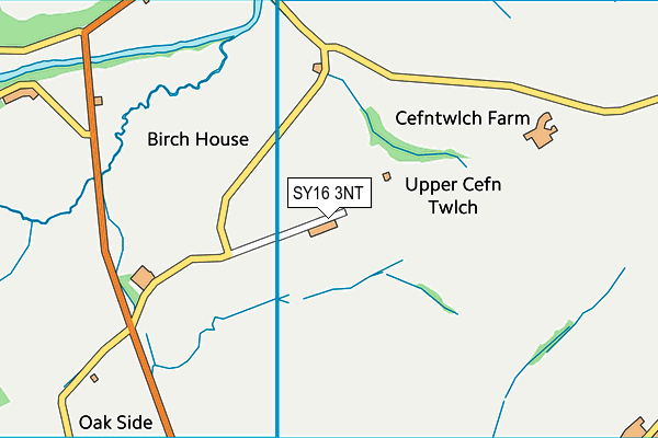 SY16 3NT map - OS VectorMap District (Ordnance Survey)