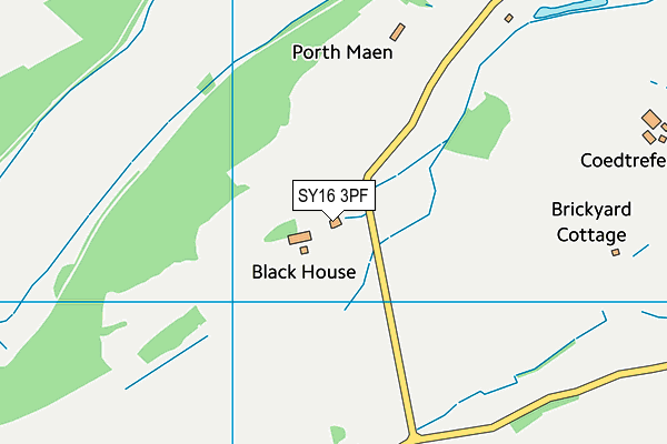 SY16 3PF map - OS VectorMap District (Ordnance Survey)