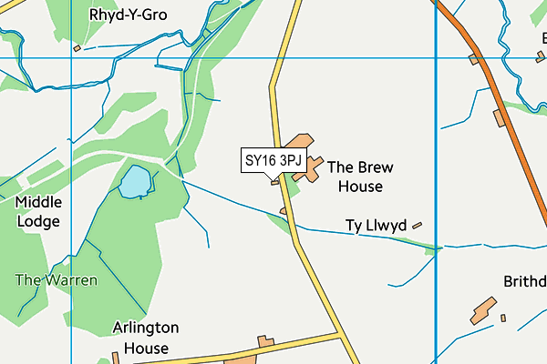 SY16 3PJ map - OS VectorMap District (Ordnance Survey)