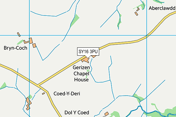 SY16 3PU map - OS VectorMap District (Ordnance Survey)