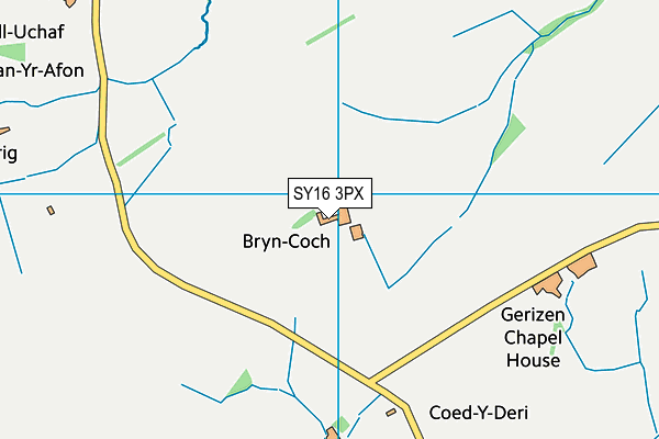 SY16 3PX map - OS VectorMap District (Ordnance Survey)