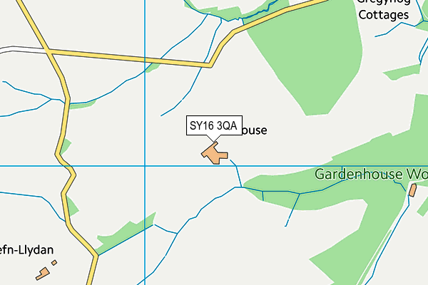 SY16 3QA map - OS VectorMap District (Ordnance Survey)