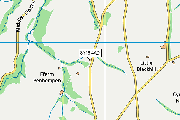 SY16 4AD map - OS VectorMap District (Ordnance Survey)