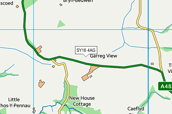 SY16 4AG map - OS VectorMap District (Ordnance Survey)