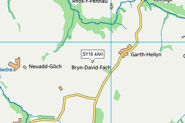 SY16 4AH map - OS VectorMap District (Ordnance Survey)