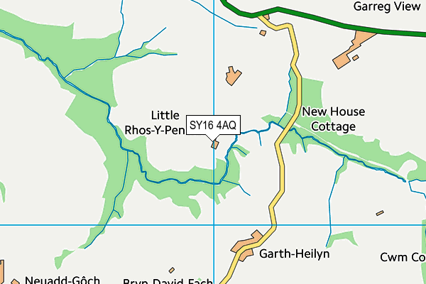 SY16 4AQ map - OS VectorMap District (Ordnance Survey)