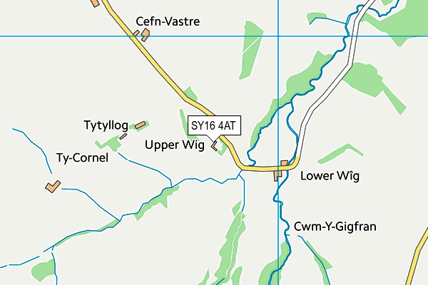 SY16 4AT map - OS VectorMap District (Ordnance Survey)