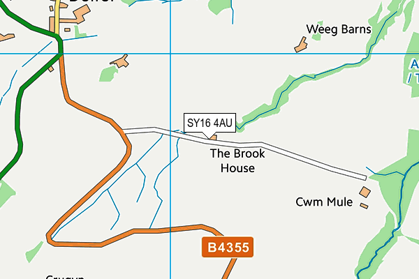 SY16 4AU map - OS VectorMap District (Ordnance Survey)