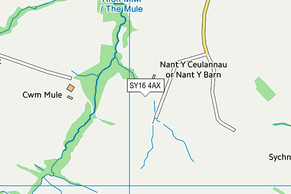 SY16 4AX map - OS VectorMap District (Ordnance Survey)