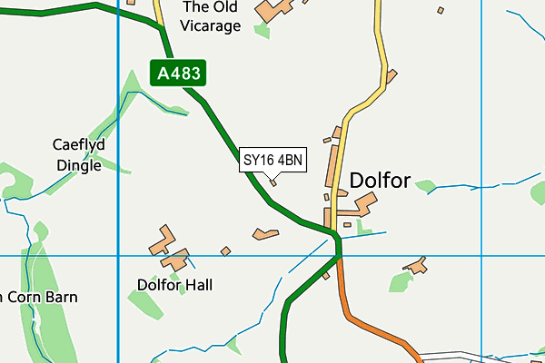 SY16 4BN map - OS VectorMap District (Ordnance Survey)