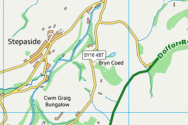 SY16 4BT map - OS VectorMap District (Ordnance Survey)