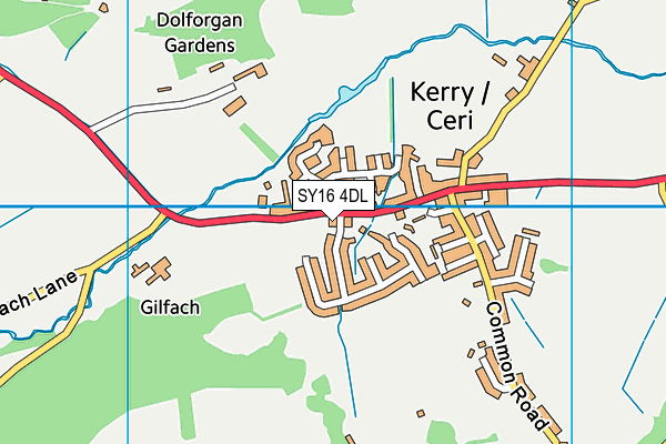 SY16 4DL map - OS VectorMap District (Ordnance Survey)