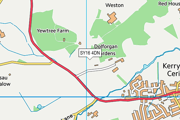 SY16 4DN map - OS VectorMap District (Ordnance Survey)