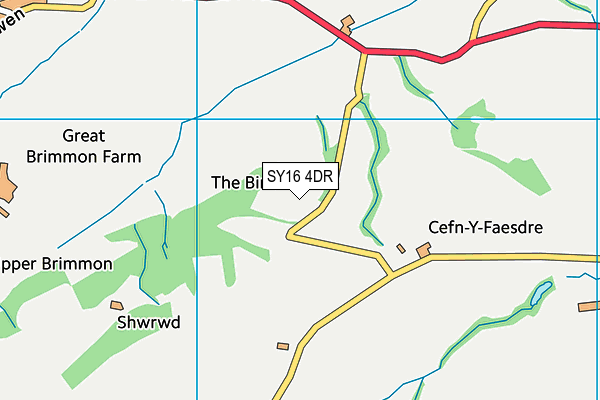 SY16 4DR map - OS VectorMap District (Ordnance Survey)