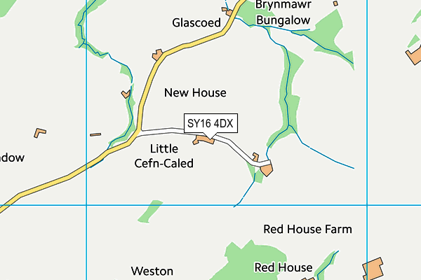 SY16 4DX map - OS VectorMap District (Ordnance Survey)