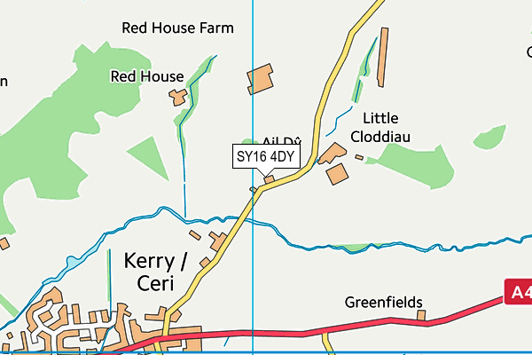 SY16 4DY map - OS VectorMap District (Ordnance Survey)