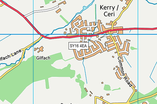 SY16 4EA map - OS VectorMap District (Ordnance Survey)