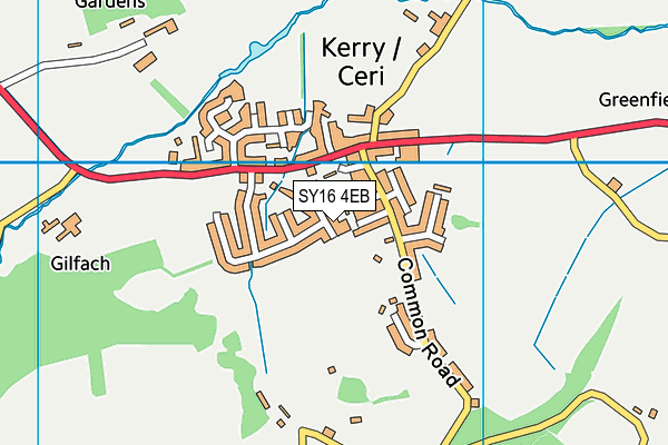 SY16 4EB map - OS VectorMap District (Ordnance Survey)