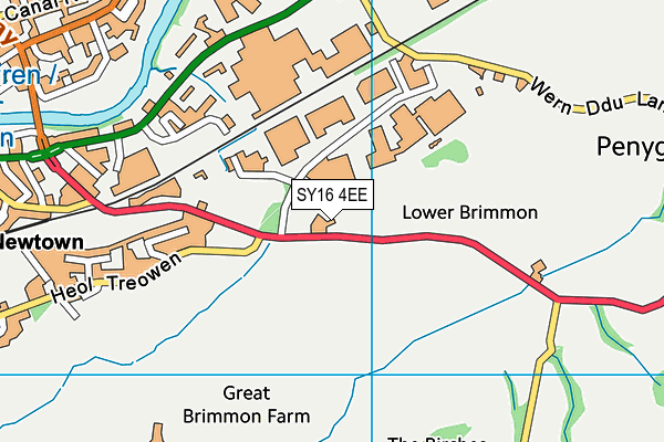 SY16 4EE map - OS VectorMap District (Ordnance Survey)