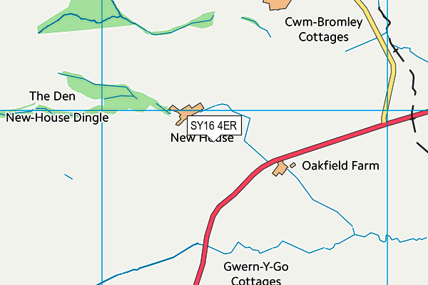 SY16 4ER map - OS VectorMap District (Ordnance Survey)