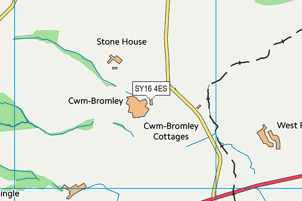 SY16 4ES map - OS VectorMap District (Ordnance Survey)