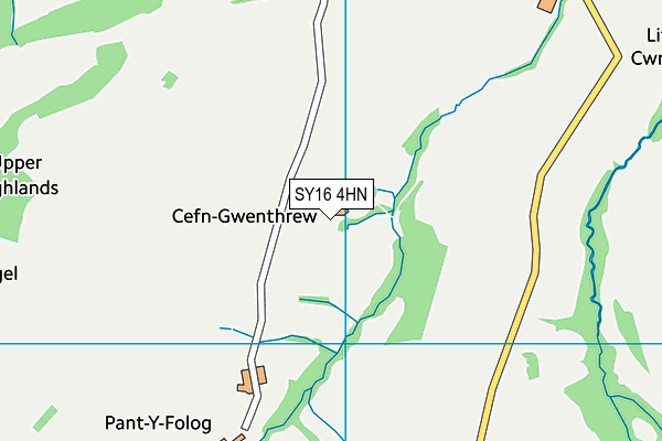 SY16 4HN map - OS VectorMap District (Ordnance Survey)